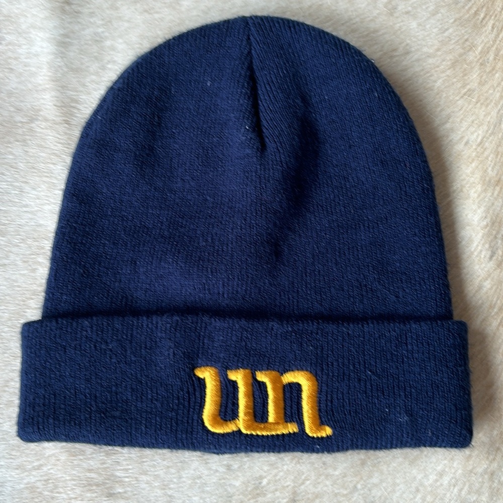UNITED NATION OLYMPIC TORCH Navy Toque / Beanie Embroidered UN and OLYMPIC TORCH - Picture 2 of 8